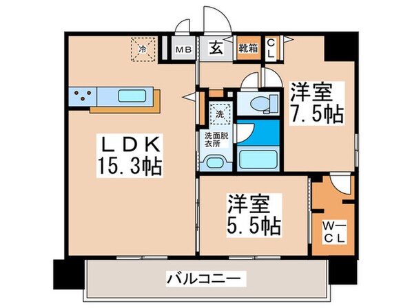 パンドノール住吉大社の物件間取画像